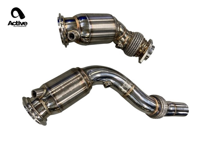 Active Autowerke F8X BMW S55 M2C / M3 / M4 Downpipes w GESI G-Sport Cats