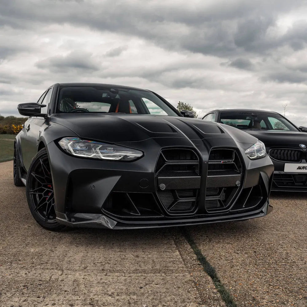 CSL Style Dry Carbon Fiber Front Grille (With/Without ACC) for BMW G80 G82