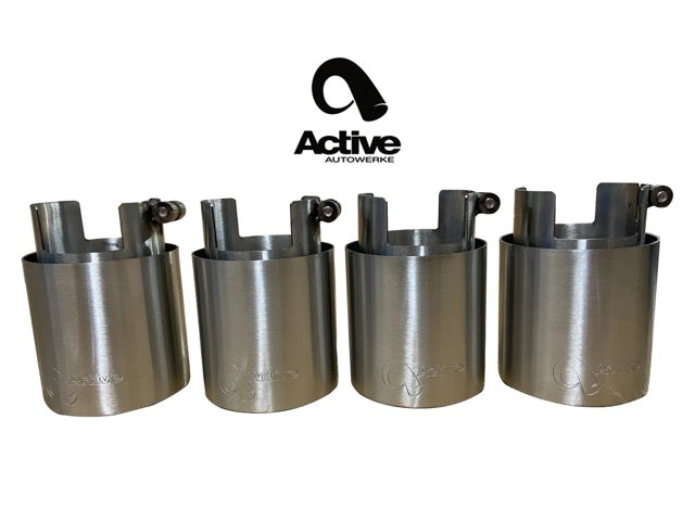 Active Autowerke G8X BMW M2, M3 & M4 OEM Rear Exhaust Tips - Brushed Finish