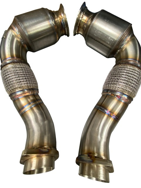 Active Autowerke S63 N63 GESI Catted Downpipes | V8 BMW X5 M and X6 M X5 X6 550i 650i - From 2014 +