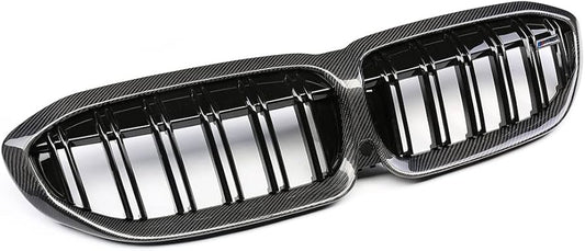 Carbon Fiber Dual Slat Kidney Grille for LCI G20 3 Series M340i / 330i