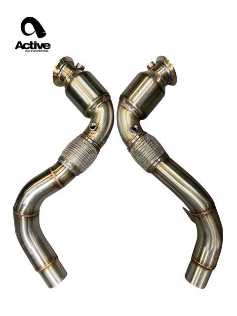 Active Autowerke S63 N63 GESI Catted Downpipes | V8 BMW X5 M and X6 M X5 X6 550i 650i - From 2014 +