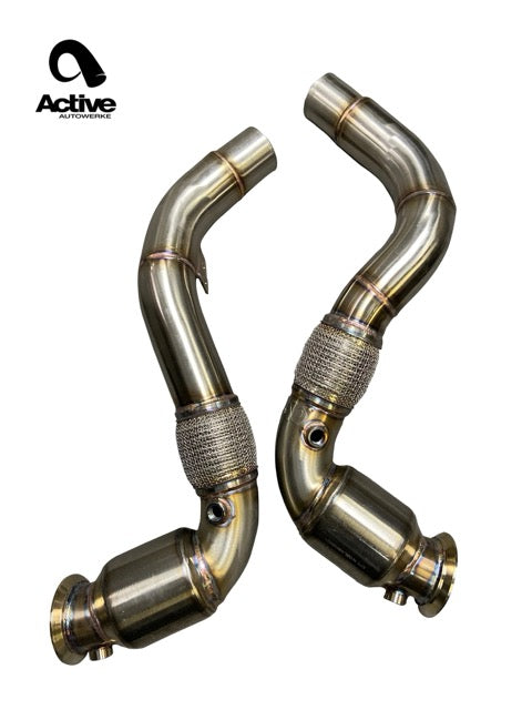 Active Autowerke S63 N63 GESI Catted Downpipes | V8 BMW X5 M and X6 M X5 X6 550i 650i - From 2014 +